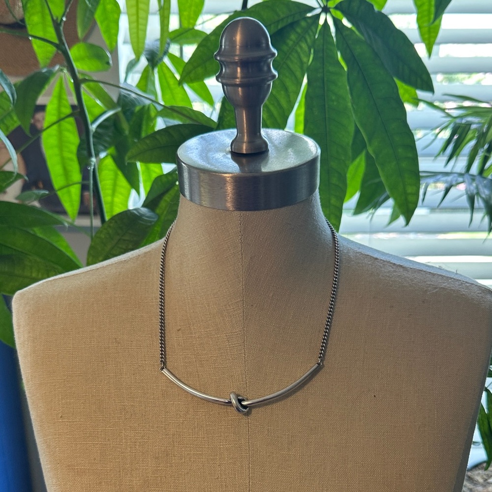 LOFT Silver Knot Necklace